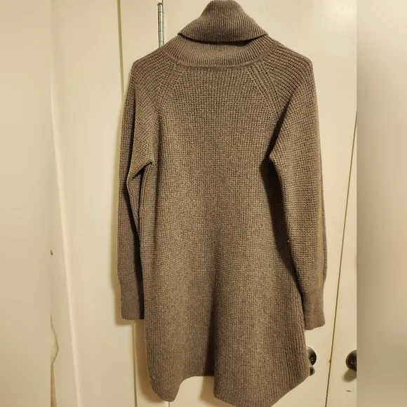 Taupe Wilfred Free Bianca Wool Turtleneck Sweater Dress - Picture 2 of 6